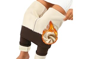 Nadeer Leggins Termicos Mujer Invierno de Pantalones con Forro Casual Cozy Cálido Cintura Alta Elásticos Pantalón Slim Fit Leggins