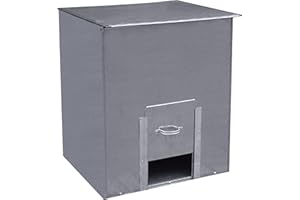 KetoPlastics Coal Bunker Storage Galvanised Steel Bunker for Solid Fuels, Wood Kindling, Coal, Logs, Grit, Salt 250 Kilo No 5 Bunker Coal Store Bin