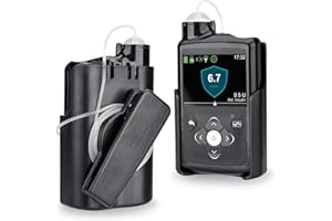 Healvaluefit Insulin Pump Holder 360° Rotatable, Insulin Pump Case with Clip for Medtronic MiniMed 630G 640G 670G 770G 780G (Black)