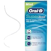 Oral-B Super Floss &Ouml;nceden Kesilmiş Teller Diş İpi, Nane, 50 Adet