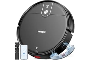 ‎VERSLIFE VersLife L6 Saugroboter mit Wischfunktion, 4000Pa Staubsauger Roboter mit App Steuerung, Alexa, 120 Mins MAX, Ultraflaches Design, Saug und Wischroboter für Tierhaare, Teppiche und Hartboden