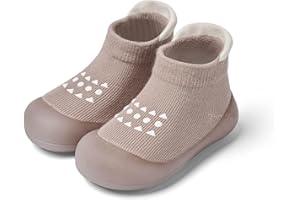 Bearbay Baby Walking Sock Shoes Infant Non-Slip Breathable Slippers with Soft Rubber Sole Baby Boys Girls Sneakers