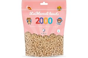 La Manuli Fuse Beads, Approx. 2000 Pieces Midi (5mm) Ironing Beads in a Resealable Bag