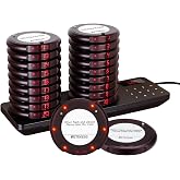 Retekess TD163 Pager Restaurant, Customer Alerter, 20 Pagers | for Cafe, Bare, Hospitale, 500M Outdoors, 300 mAh 20H, 31 Call