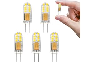I-SHUNFA Ampoules LED G4 AC/DC 12V 140LM Blanc Froid 6000K,1.2W Ampoules LED de Remplacement G4 15W Ampoules Halogènes,Ampoule à économie d'énergie G4 pour Salle à Manger,Cuisine Hotte Aspirante(Lot de 5)