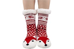 PUTUO Calzini Invernali Donna Calze a Pantofola con suola antiscivolo, Calze Antiscivolo Donna Calzini Termici per casa, Morbida e Calda