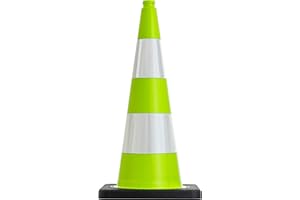 UVVREFLEX UvV-ReFlex Leitkegel, 75 cm Pylone grün und 2 reflex Streifen ca. 4,2 kg schwer