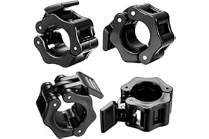 VARHHUXHA 4 Stück Hantelverschlüsse Hantel Verschluss, 30mm Langhantel Klemmen Kragen Clips Verriegelung Schnellverschlus, für Workout Gewichtheben