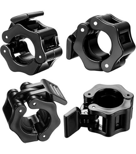 4 Clip A Molla Per Bilanciere Olimpico - Morsetti Antiscivolo Per Sollevamento Pesi E Fitness - Foto 3