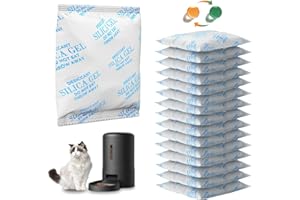 HARICH CURLIFE 16 paquetes de bolsas desecantes de alimentos para mascotas compatibles con el comedero automático PETLIBRO/PETKIT para gatos, paquetes desecantes de repuesto con indicación de color para alimentador