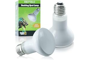 LUCKY HERP Reptilien Wärmelampe 50W-2er-Pack, Wärmelampe Terrarium Schildkröten Basking Spot, E27 Heizlampe für Reptilien, Schildkröten, Hühner, Bartagamen, Hunde