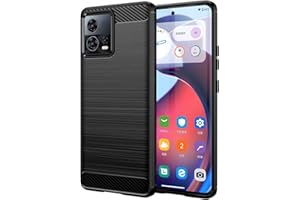 Topme Custodia in Silicone per Motorola Moto Edge 30 Fusion (6.55" Inches), [custodia per Telefono in Stile Spazzolato] - Nero