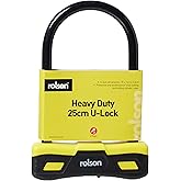 Rolson 66743 250 x 165 mm U Type Bicycle Lock , Black