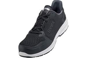 Uvex 1 Sport gelochter Halbschuh, Sicherheitsschuhe S1 SRC, Arbeitsschuhe für Damen & Herren, Schwarz