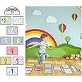 JeeSoarToFar DIY Jumping House Game Floor Stickers - Set of 10 Numbered Floor Decals, Suitable for Nursery, Kids' Room, and Kindergarten