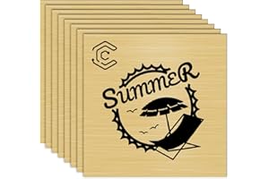 Creatorally Acrilico per Laser, Pannello Plastica Rigida per Incisione Laser 30x30 cm 1.3 mm, Lastra ABS 8 Pezzi Laser Fogli Bicolore per Targhette Decorazione (Nero su Oro Spazzolato)