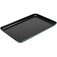 Prestige x Nadiya Oven Tray Non Stick - Large Baking Tray, Durable Anti Warp Steel, Freezer & Dishwasher Safe Bakeware, 38 x 25cm, Teal with Black Interior, 10" x 15"