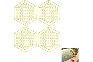 AABDTYYD 4 Pack Floating Bee Island and Bee Drinking Station, 7.1 Inch Yellow Floating Water Feeder for Outdoor Pollinators, Bees and Butterflies