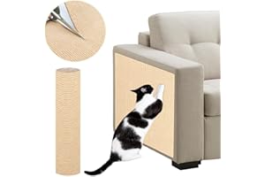 Frundoo Alfombra Rascador para Gatos, Protector Sofa Gatos Arañazo, DIY Climbing Cat Scratcher, Tapete Autoadhesivo para Rascar Gatos, Adecuado para Sofás, Paredes y Muebles (Caqui, 200 x 40 cm)