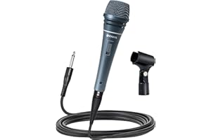 CAROL Sigma-Plus 2 XLR Wired Vocal Microphone – Dynamic Supercardioid Mic with Dual Shock Mount Tech for Singing, Rock, Metal & Live Performances, Includes Mic Clip, 4.5 m XLR Cable & On/Off Switch