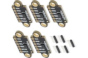 QIQIAZI VL53L0X VL53L1X Capteur de Distance Laser, Module de capteur de Mesure de Distance de Temps de vol VL53L1X V2 Compatible I2C IIC pour Drones, Robots (5PCS)