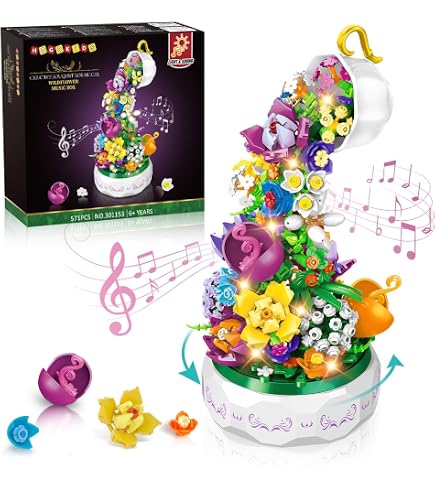 Dhqkqg Set di Blocchi da Costruzione per Bouquet, Set da