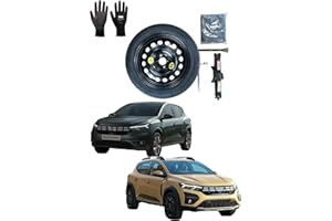 D'ANGELO 1988 D'angelo Ruotino di Scorta 16" compatibile con Dacia Sandero, Sandero Streetway, Stepway, Dokker Jogger, Compatibile con Renault Zoe (1" Serie), Twingo II III, Clio, con Cric Chiave e Sacca