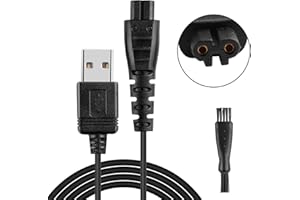 OHLING Cable cargador de afeitadora, cargador de 5V para afeitadora Remington, recortadora de barba, cargador de maquinilla de afeitar eléctrica USB para Remington HC4250,HC4255,PF7500,MB4130,XR1330,XR1470
