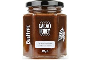 BeeHype Cacao Honey - Low-Calorie Alternative with NO Palm Oil and NO Refined Sugars – Vegetarian, Nut and Dairy-Free - 250g