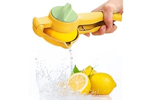 JOYIT Presse-agrumes manuel extra large haute performance - Presse-agrumes manuel ergonomique - Presse-citron vert pour cuisine, restaurant, bar - Jaune