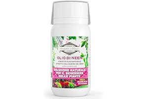 GIARDINI D'ITALIA - Olio di Neem per Piante 100% Vegetale, Olio di Neem ad Azione Repellente e Antifeeding Contro Zanzare Pidocchi Cocciniglia e Altri Insetti, Rinvigorisce e Protegge le Piante, 200ml