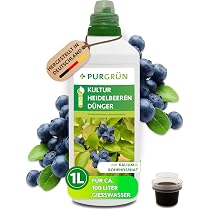 Purgrn Bio-Kulturheidelbeeren-Dnger 1 Liter  Organische Rezeptur   Premium-Flssigdnger  NPK 3+2+6  Mit Algenextrakt & Vinasse  Fr  aromatische Frchte  Ohne tierische Inhaltsstoffe : Amazon.de: Garten