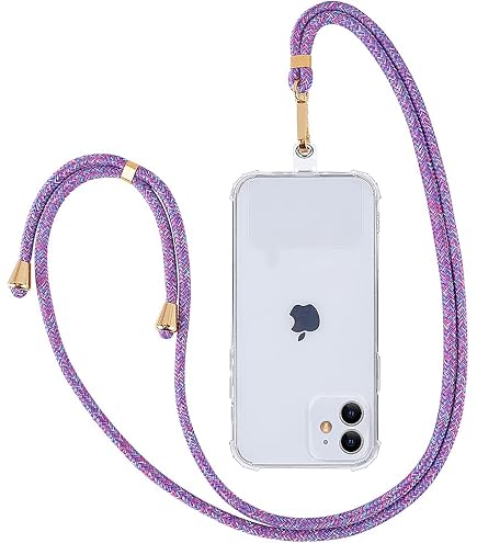 Cordon De Téléphone Portable Tour De Cou Universel - Lanière Réglable En Nylon Avec Patch - Compatible La Plupart Des Smartphones