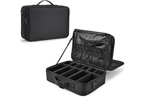 TAYQWIHEVA Neceser de Maquillaje Profesional Bolsa de Maquillaje Grande Mujer Organizador de Maquillaje Mujer Maletin Maquillaje, Negro Oscuro