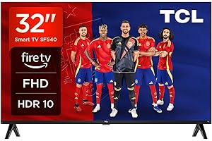 TCL 32SF540 - Téléviseur Intelligent 32 Pouces FHD - HDR & HLG-Dolby Audio-DTS Virtual X/DTS-HD-Metal Bezel-Less-Dual-Band WiFi 5-Avec système Fire OS 7