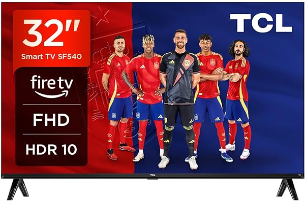 TCL 32SF540 - Téléviseur Intelligent 32 Pouces FHD - HDR & HLG-Dolby Audio-DTS Virtual X/DTS-HD-Metal Bezel-Less-Dual-Band WiFi 5-Avec système Fire OS 7