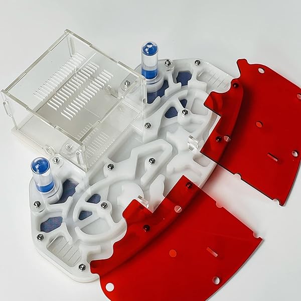 Große Größe 24 * 18cm Arylisches AMEISENNEST, Ameisenfarm, Ameisenlebensraum, FORMICARIUM MIT EINGEBAUTER Arena „PLATTFORM“ (White) - 1