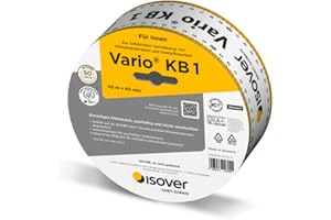 Isover 0560017 Nastro Adesivo unilaterale per Tenuta dell'Aria e Protezione dall'umidità all'Interno, Multicolore, 60 mm x 40 m, 40 lfm