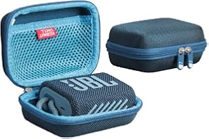 Hermitshell JBL Go 3/JBL Go 4 Przenośny twardy futerał na głośnik Bluetooth (niebieski)