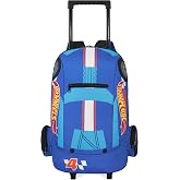 Get Trend Hot Wheels | Spongebob Wheeled Backpack for Kids, Blue/Multi Hot | School Backpack with Extendable Handle, Adjustab