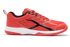 Hundred Xoom Non-Marking Professional Badminton Shoes for Men | Material: Faux Leather | Suitable for Indoor Tennis, Squash, Table Tennis, Basketball & Padel