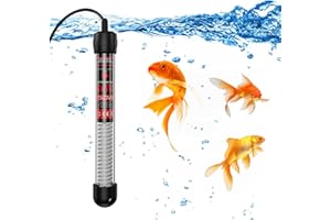 MetalNuts Aquarium-Submersible-Aquarium Heating Rod - with Temperature Display Power Saving Heater - Ideal Fish Tank Heater for Tropical Fish, Turtles, and More