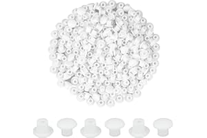 JRSHIRLEYLTD 220 tappi di copertura per fori di perforazione, tappi per fori in plastica da 5 mm, per mobili, colore bianco, tappi di copertura per viti, fori