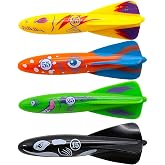 4 Pieces Swimming Pool Games Diving Toys, Water Games for Children Rocket Submersible Toy, Toys Pools Beach Outdoor Summer fo