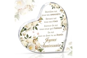 Giftasy Cadeau Femme Anniversaire - Décoration Acrylique, Idee Cadeau Anniversaire Femme, Cadeau Femme Original pour Maman, Mamie, Soeur, Amie, Fille, Copine, Collègue