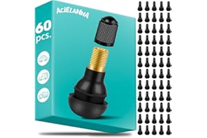 ‎ACIELANNA Pack of 60 TR412 rubber valves, universal car valves, snap-in rubber valves, tyre valves, car tyre valves, rubber valve tyres for motorcycles, most cars