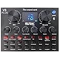 V 8 PLUS by SRK CLOUD with display Bluetooth, External Sound Card, Audio Interface Mixer with Sound Effects Voice Change Tones & Phantom Power for Microphone Live Streaming & Recording