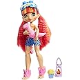 Mattel Cave Club Cavetastic Sleepover Emberly Doll (8 – 10-inch) Poseable Doll with Pink Hair and 3 Accessories, Gift for 4 Year Olds and Up