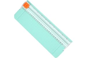 JTOOYS Paper Cutter A5, Craft Paper Trimmer with Automatic Security Safeguard and Side Ruler Green Photo Cutter Trimmer Guillotine Scrapbooking Tool for Label, Greeting Card (Green)
