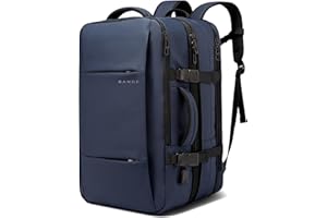 BANGE Travel Backpack,Flight Approved Carry On Backpack for Travel, Water Resistant Durable fit 17-inch Laptop,Large Business Weekender Luggage Backpack for Men women (1908L-blue)